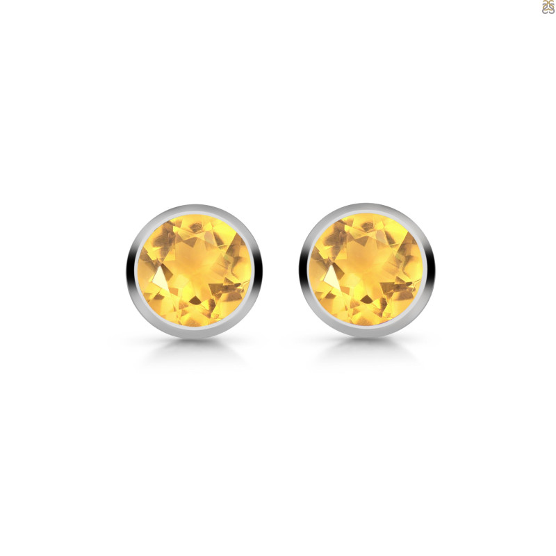 Citrine Stud Earring CIT-RDE-1254.