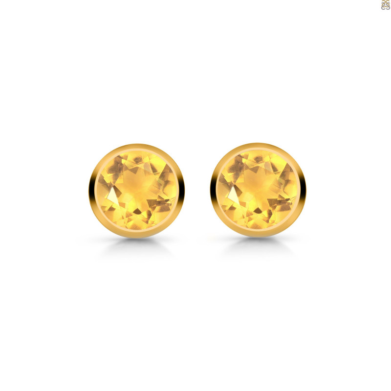 Citrine Stud Earring CIT-RDE-1254.
