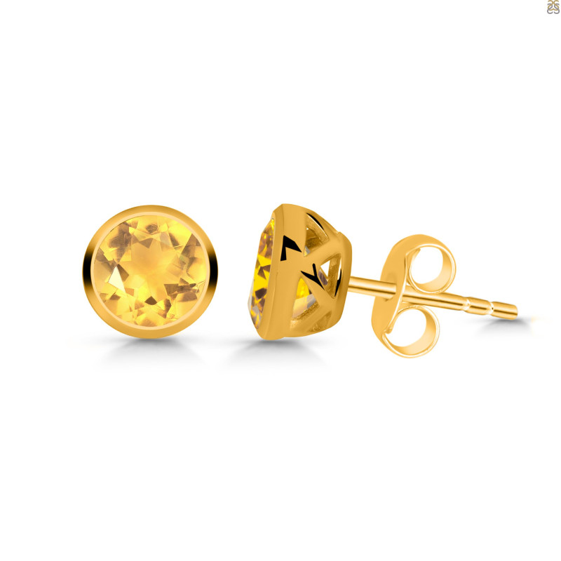 Citrine Stud Earring CIT-RDE-1254.