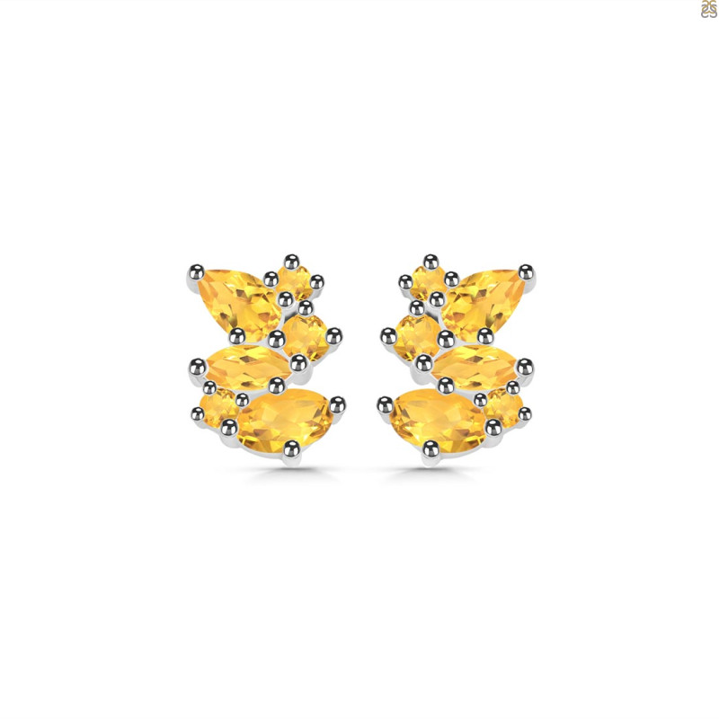 Citrine Stud Earring CIT-RDE-1261.