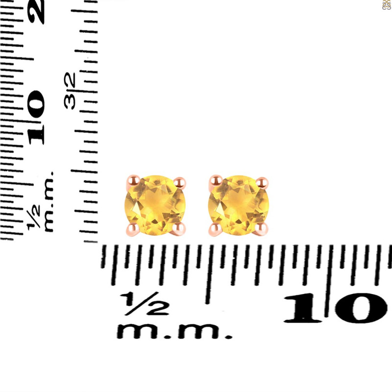 Citrine Stud Earring CIT-RDE-1321.