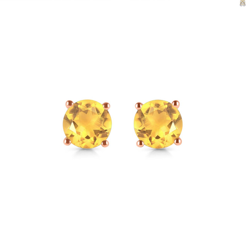 Citrine Stud Earring CIT-RDE-1353.