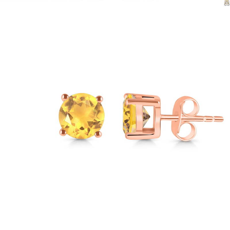 Citrine Stud Earring CIT-RDE-1353.