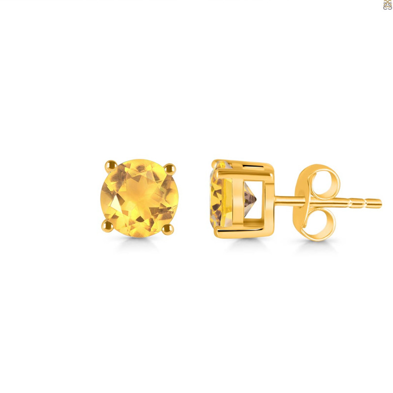 Citrine Stud Earring CIT-RDE-1353.
