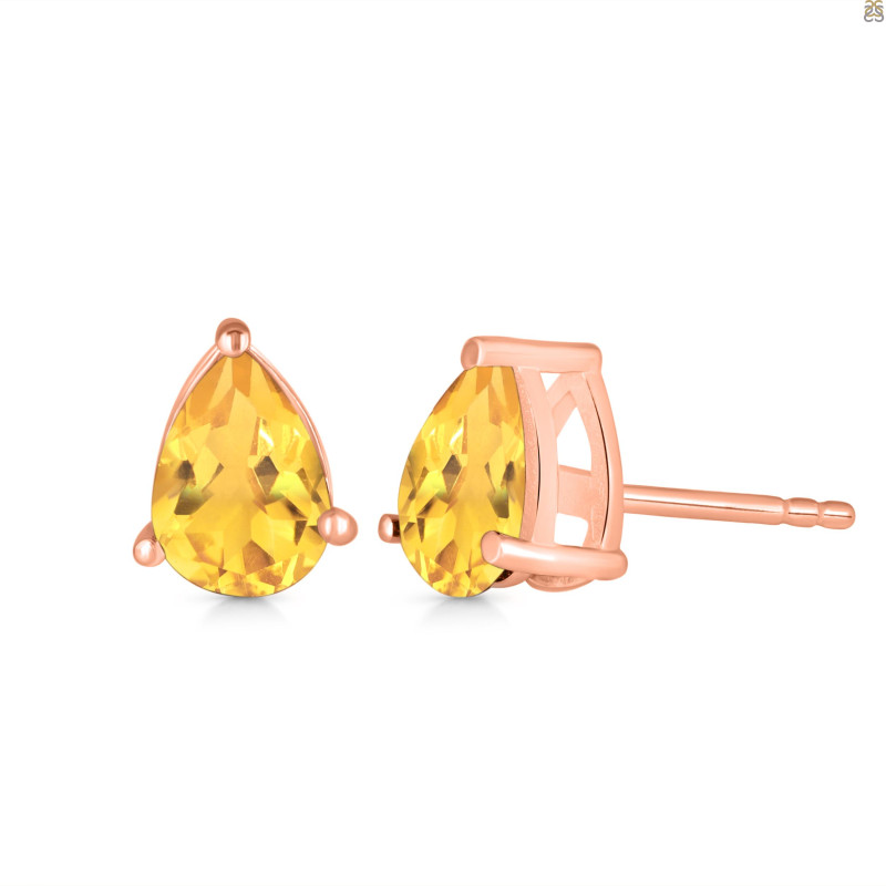 Citrine Stud Earring CIT-RDE-1368.