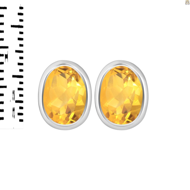 Citrine Stud Earring CIT-RDE-1370.