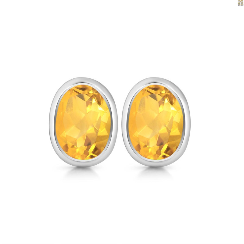 Citrine Stud Earring CIT-RDE-1370.