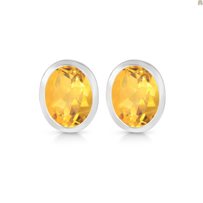 Citrine Stud Earring CIT-RDE-1376.