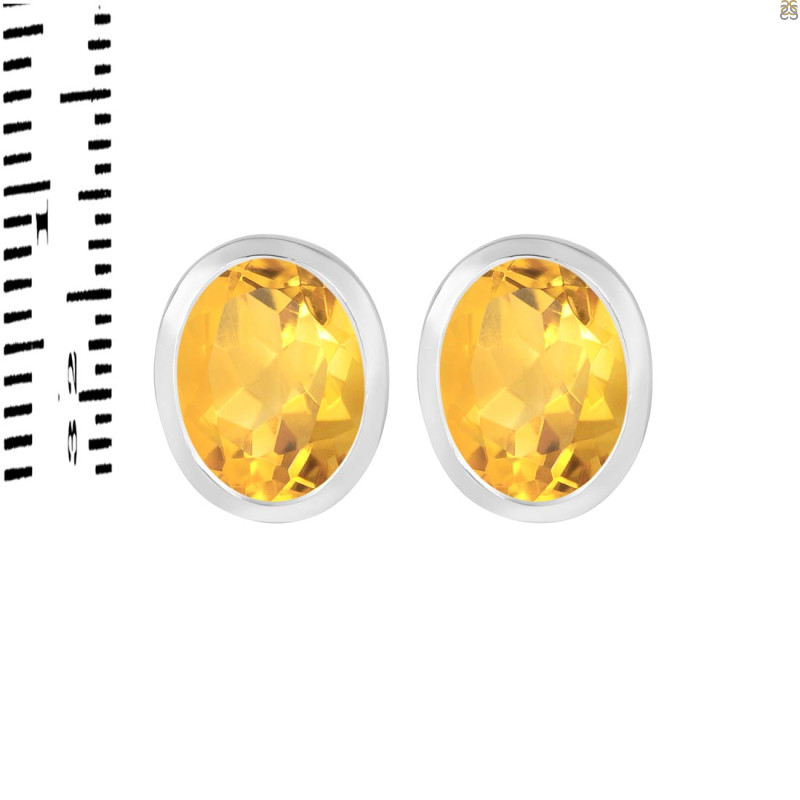 Citrine Stud Earring CIT-RDE-1376.