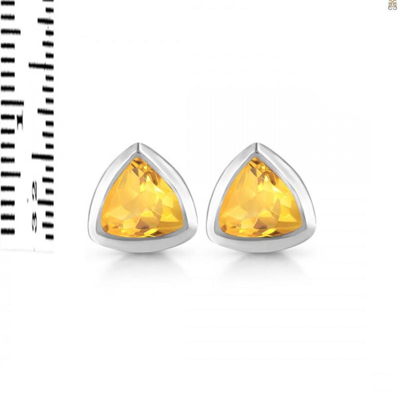 Citrine Stud Earring CIT-RDE-1378.