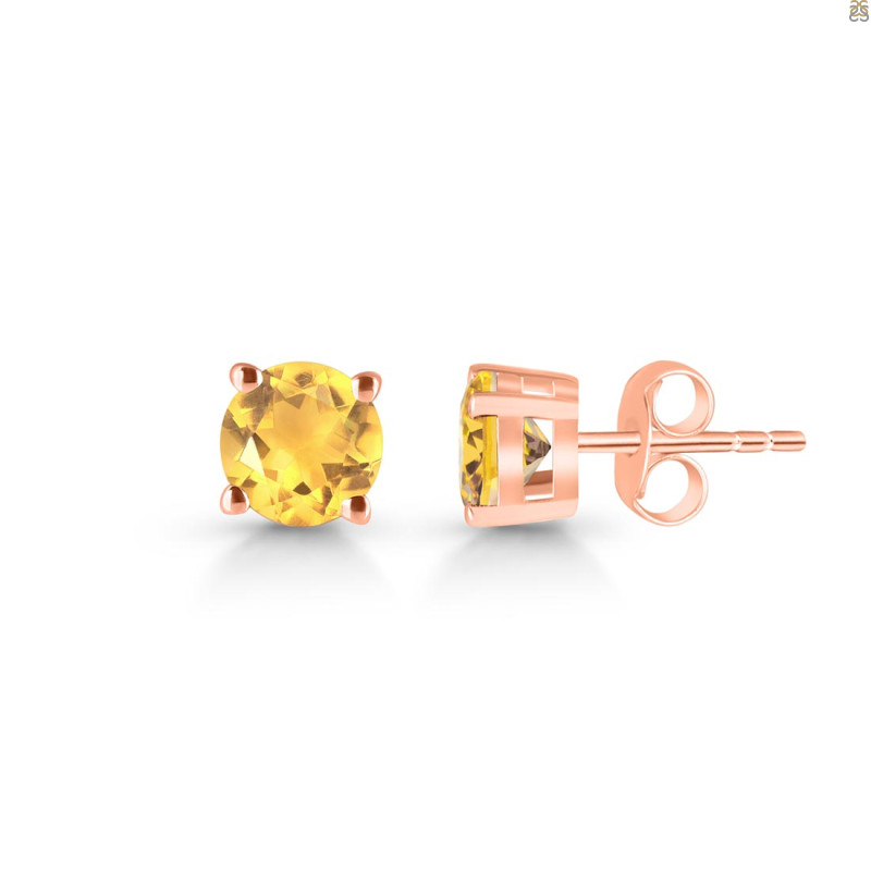 Citrine Stud Earring CIT-RDE-1435.