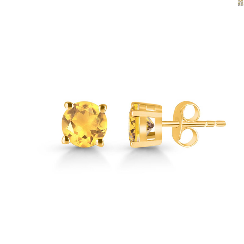 Citrine Stud Earring CIT-RDE-1435.