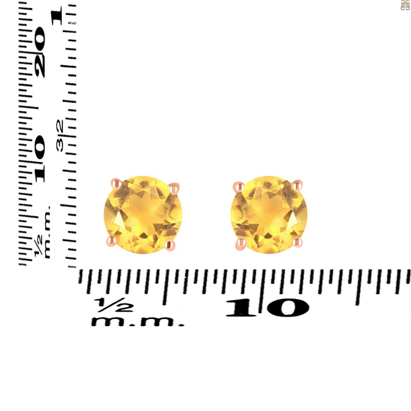Citrine Stud Earring CIT-RDE-1436.