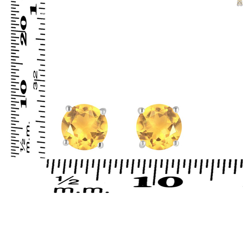 Citrine Stud Earring CIT-RDE-1436.