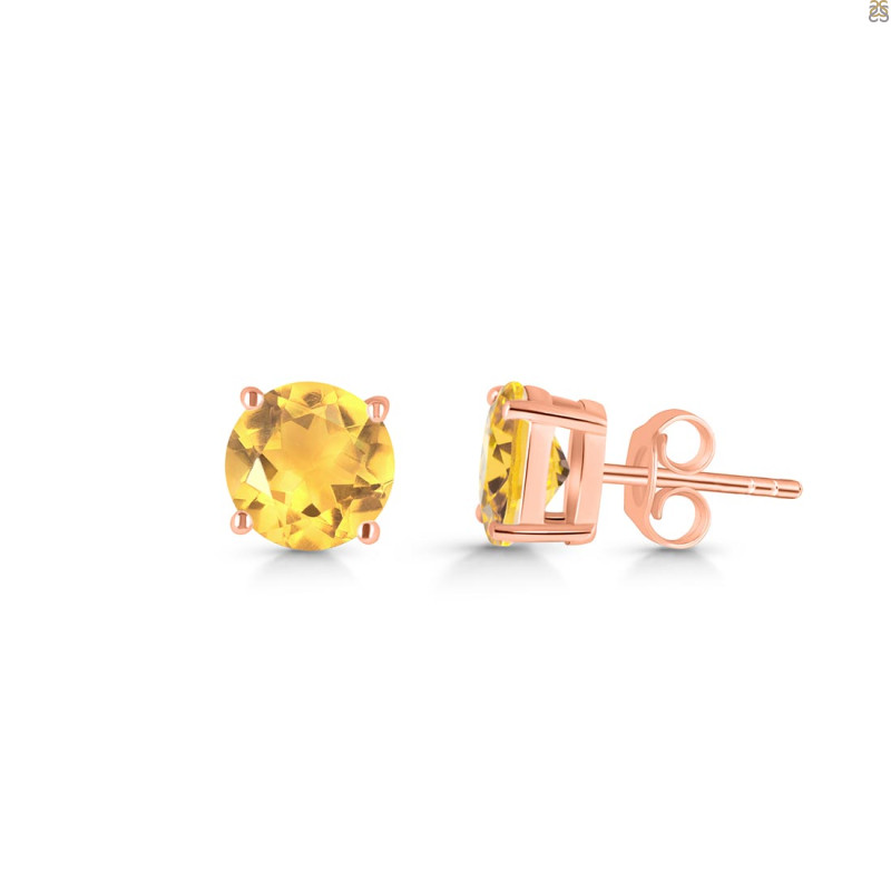 Citrine Stud Earring CIT-RDE-1436.