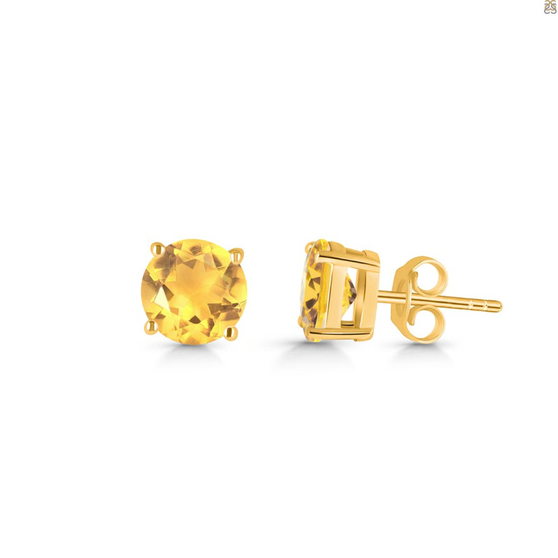 Citrine Stud Earring CIT-RDE-1436.