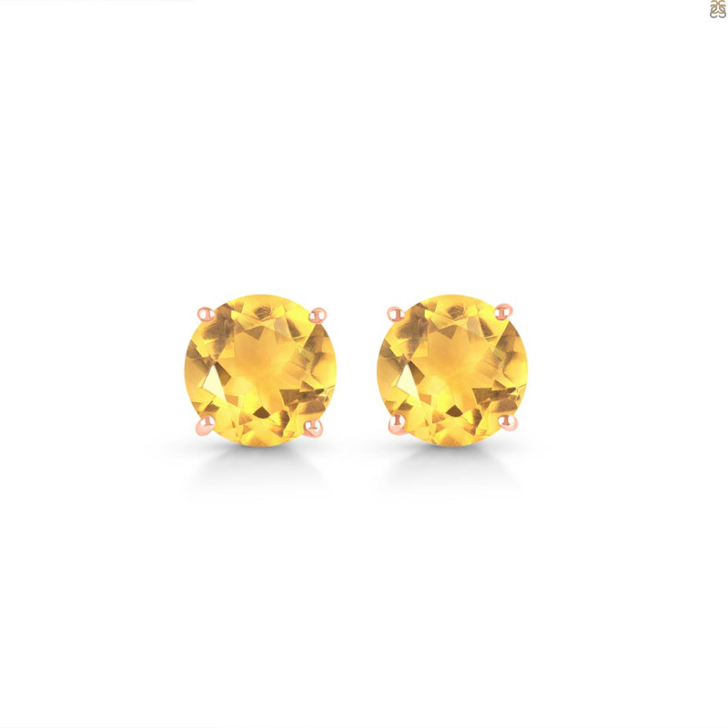 Citrine Stud Earring CIT-RDE-1437.