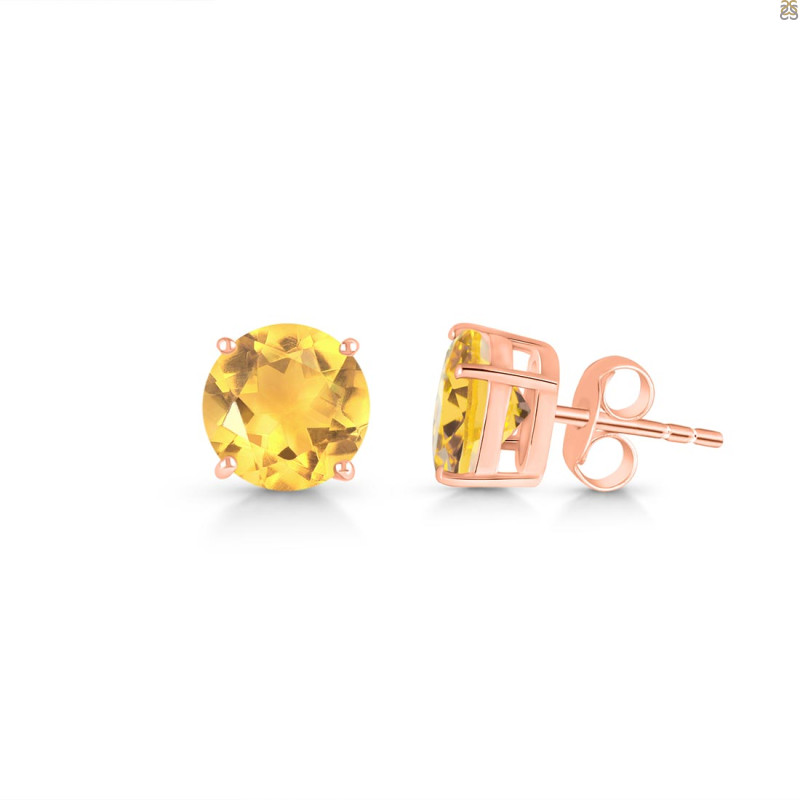 Citrine Stud Earring CIT-RDE-1437.