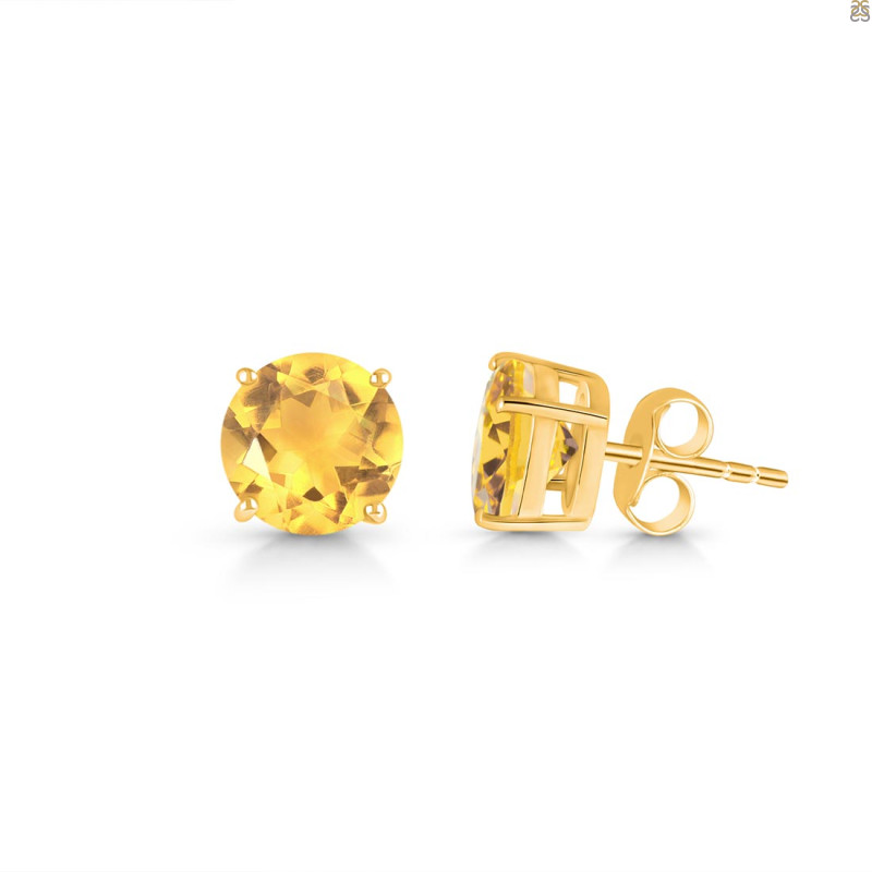 Citrine Stud Earring CIT-RDE-1437.