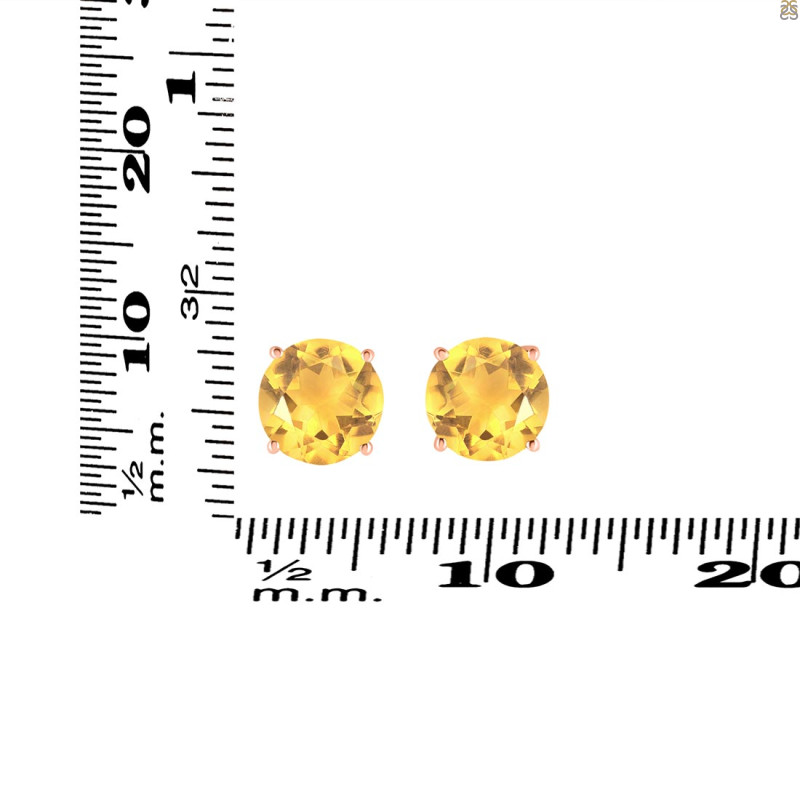 Citrine Stud Earring CIT-RDE-1438.