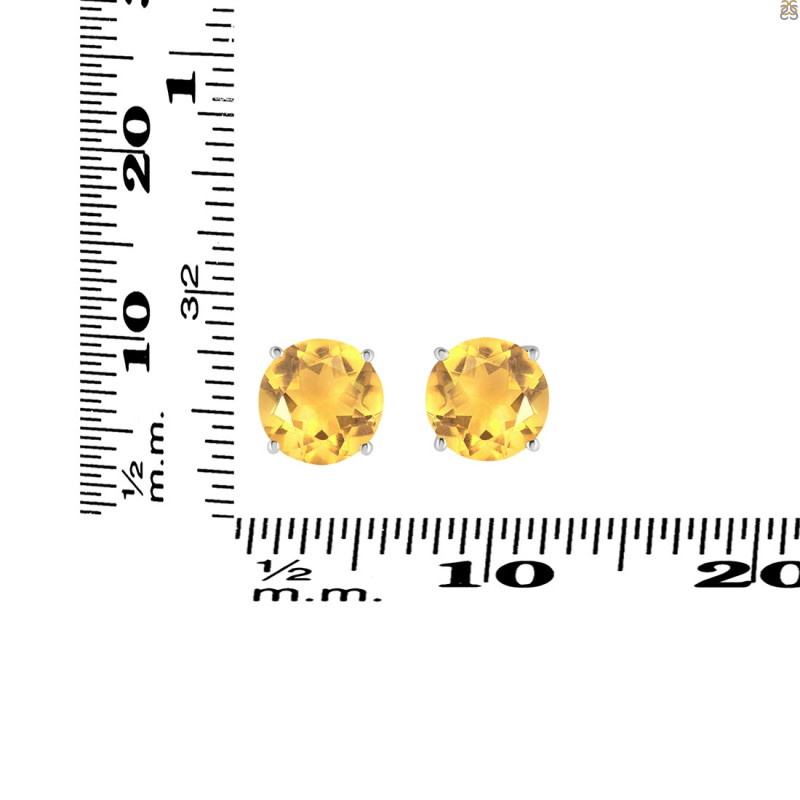 Citrine Stud Earring CIT-RDE-1438.