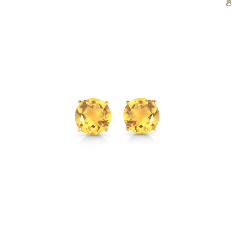 Citrine Stud Earring CIT-RDE-1438.