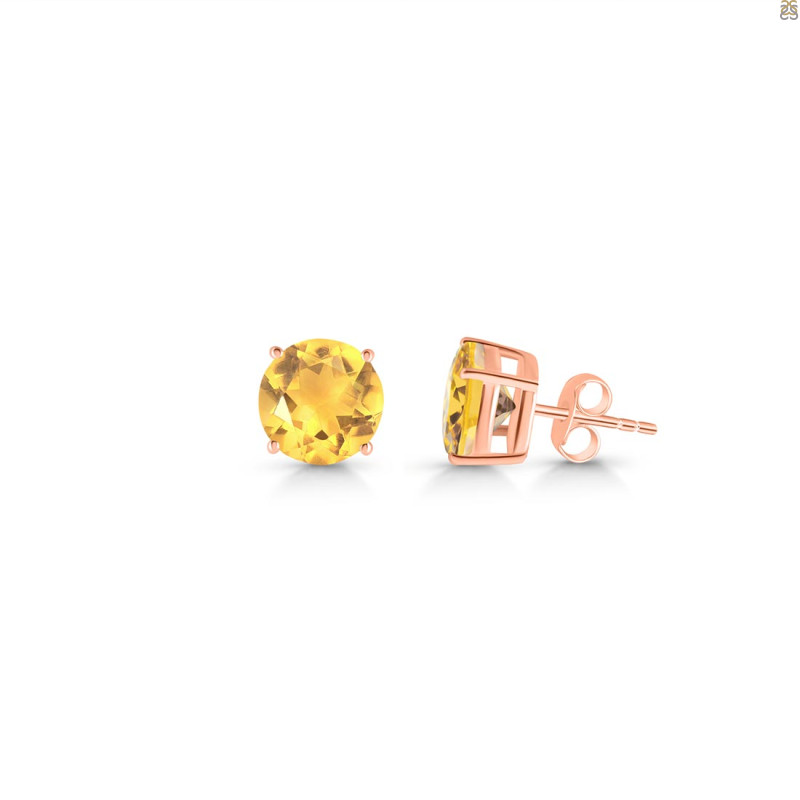 Citrine Stud Earring CIT-RDE-1438.