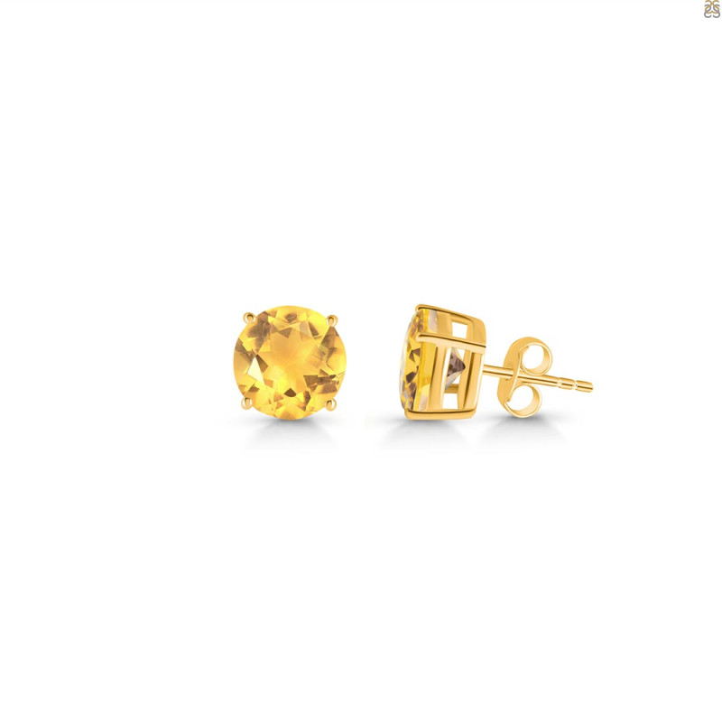 Citrine Stud Earring CIT-RDE-1438.