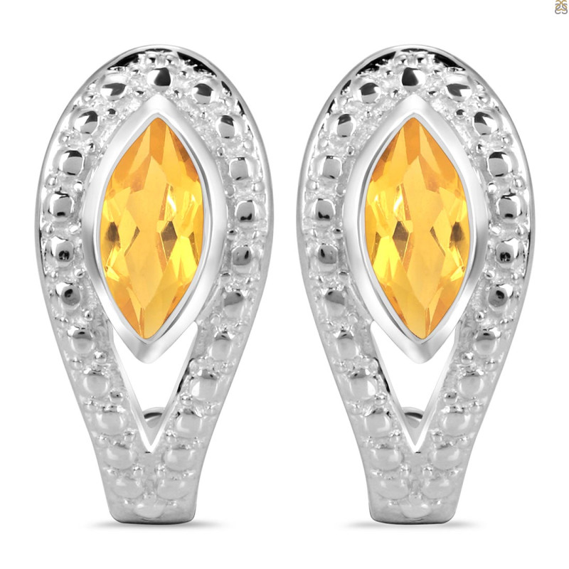 Citrine Stud Earring CIT-RDE-17.