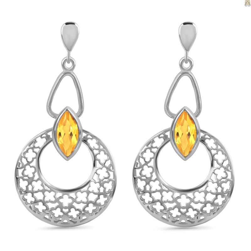 Citrine Earring CIT-RDE-64.
