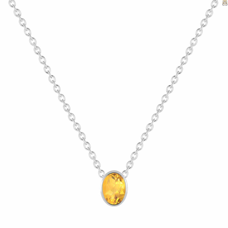 Citrine Necklace CIT-RDN-454.