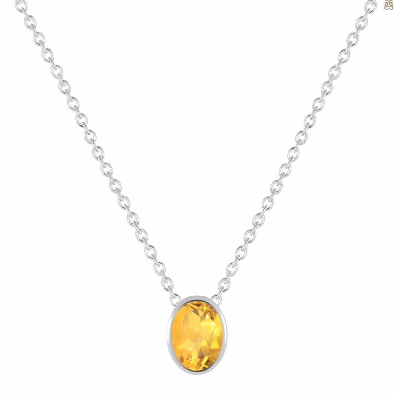Citrine Necklace CIT-RDN-455.
