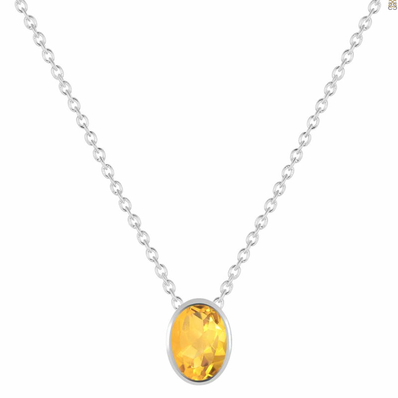 Citrine Necklace CIT-RDN-456.