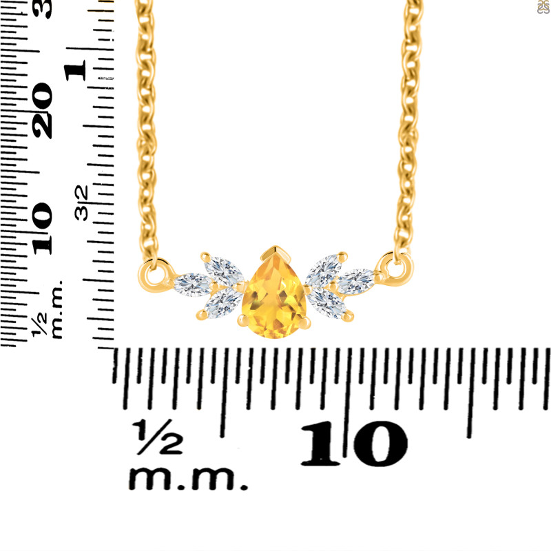 Citrine Necklaces CIT-RDN-471.