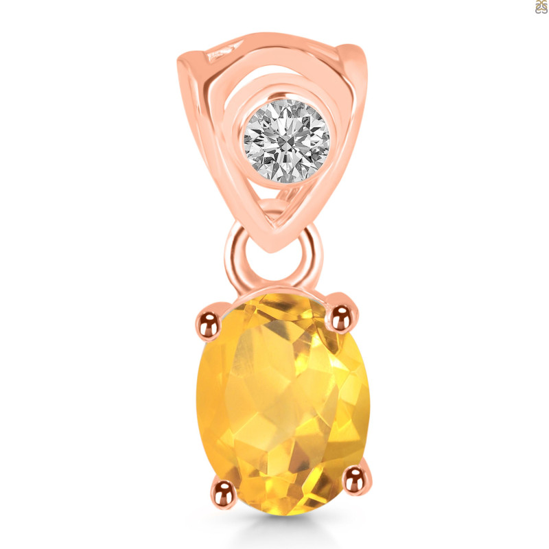 Citrine Pendant CIT-RDP-551-V-LOOP.