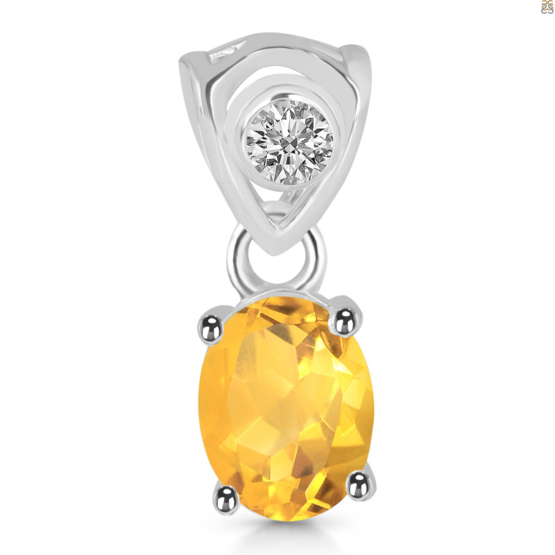 Citrine Pendant CIT-RDP-551-V-LOOP.