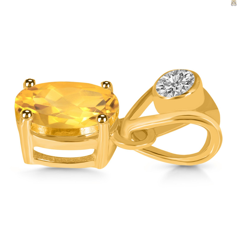Citrine Pendant CIT-RDP-551-V-LOOP.