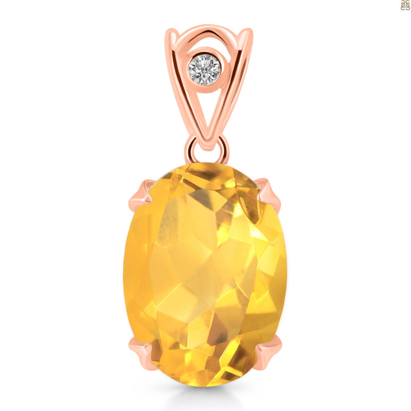Citrine Pendant CIT-RDP-744-V-LOOP.