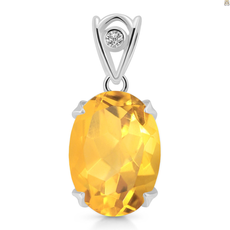 Citrine Pendant CIT-RDP-744-V-LOOP.