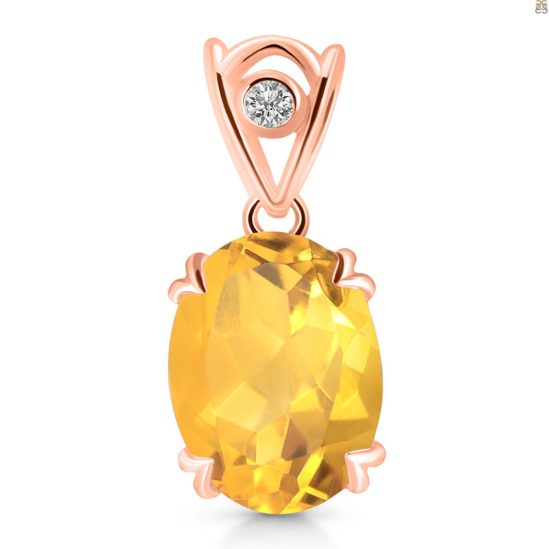 Citrine Pendant CIT-RDP-745-V-LOOP.