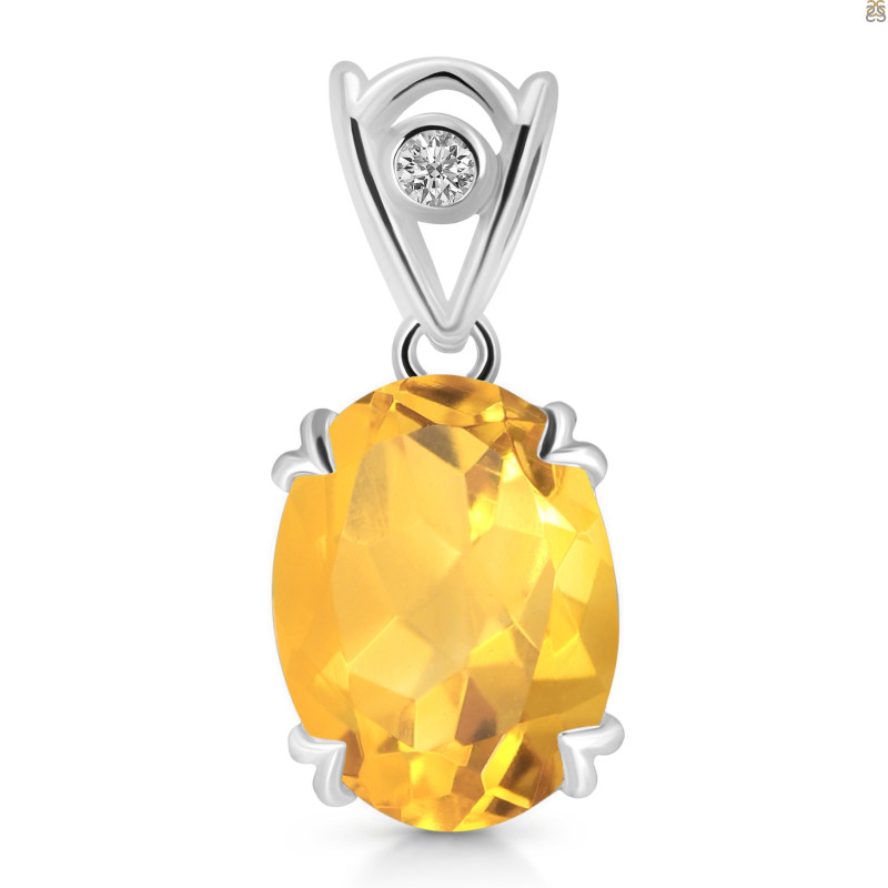 Citrine Pendant CIT-RDP-745-V-LOOP.