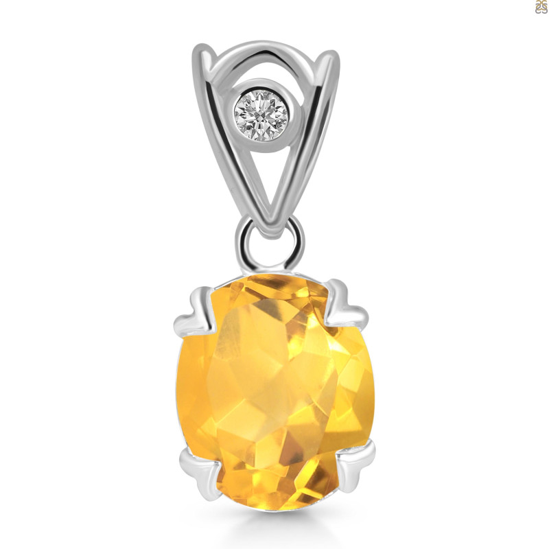 Citrine Pendant CIT-RDP-749-V-LOOP.