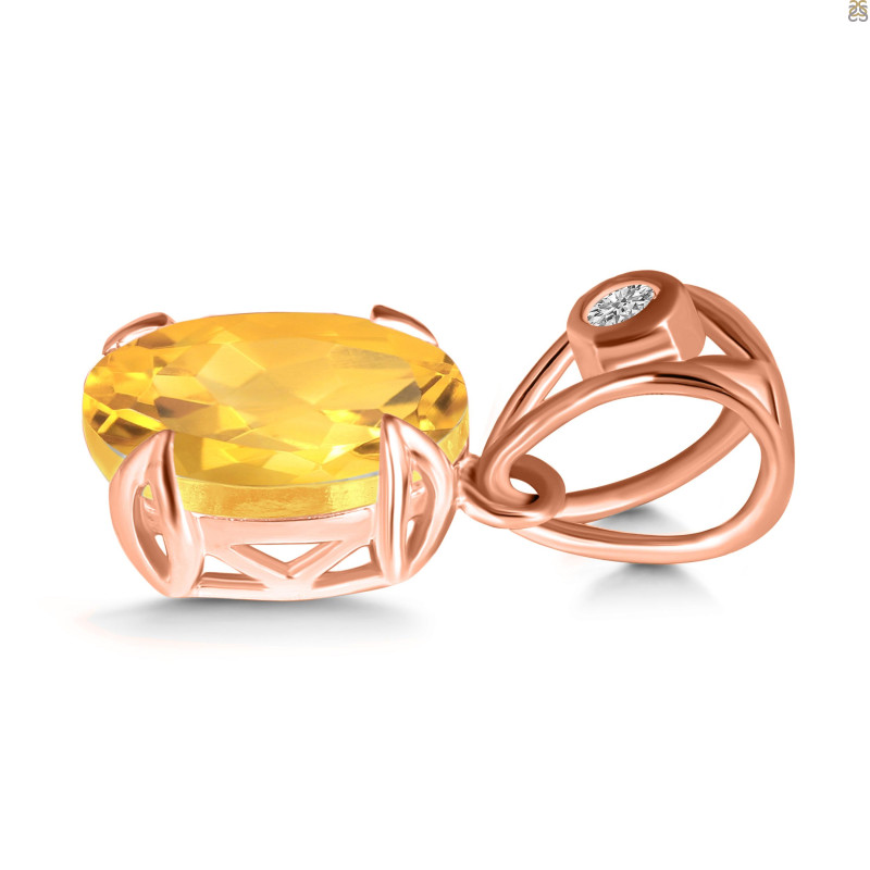 Citrine Pendant CIT-RDP-749-V-LOOP.