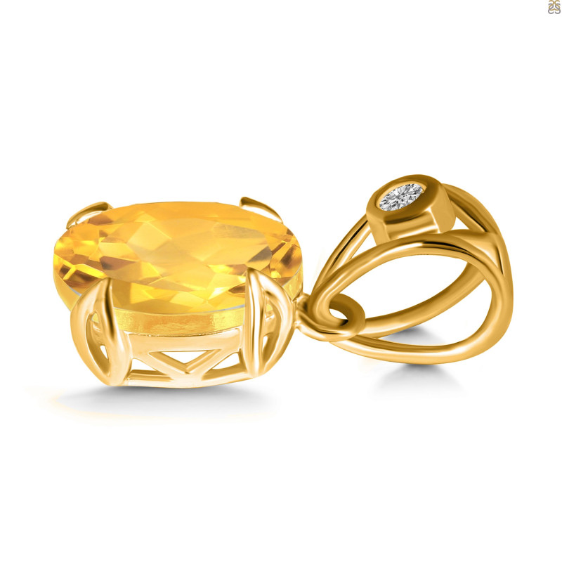 Citrine Pendant CIT-RDP-749-V-LOOP.