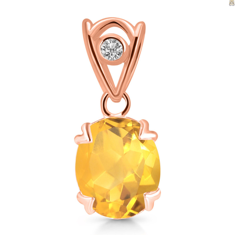 Citrine Pendant CIT-RDP-750-V-LOOP.