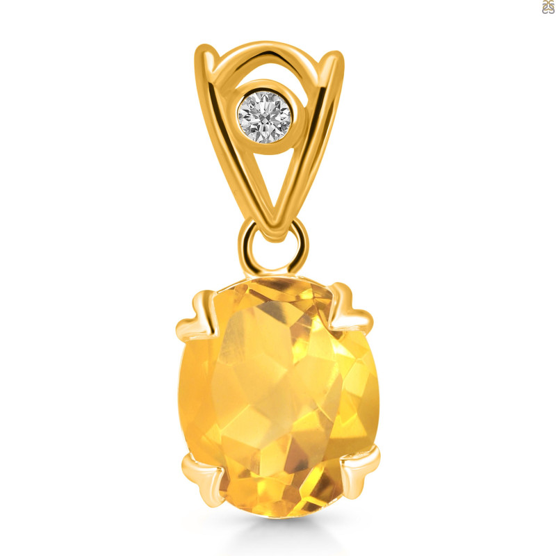 Citrine Pendant CIT-RDP-750-V-LOOP.