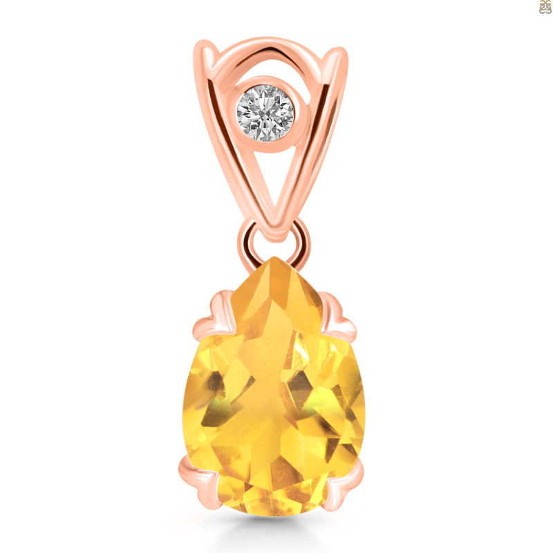 Citrine Pendant CIT-RDP-752-V-LOOP.