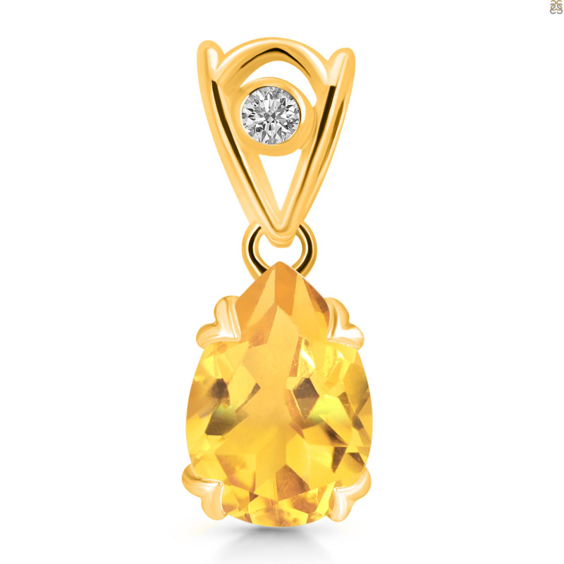 Citrine Pendant CIT-RDP-752-V-LOOP.