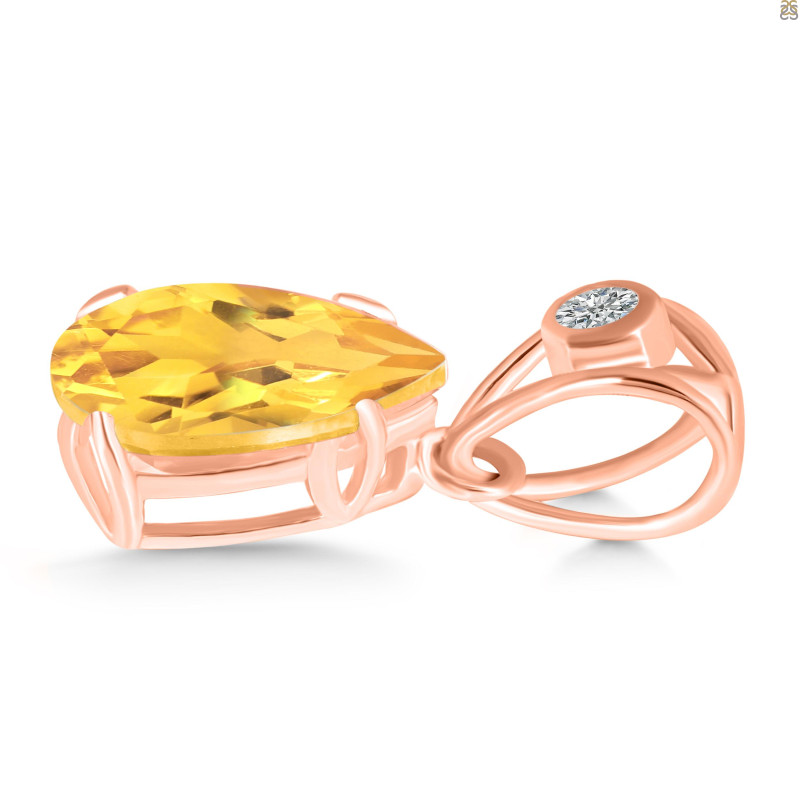 Citrine Pendant CIT-RDP-752-V-LOOP.