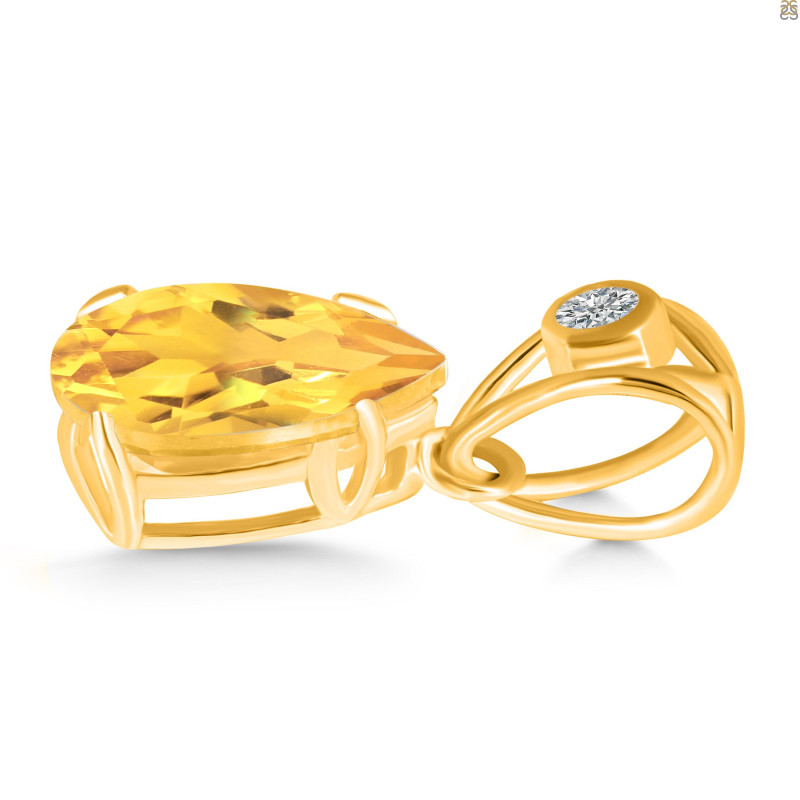Citrine Pendant CIT-RDP-752-V-LOOP.